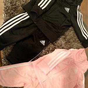 2 adidas track suits for babies